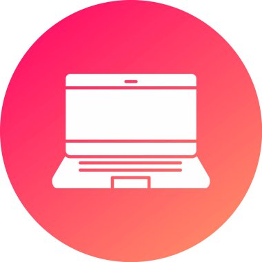 Web Kullanımı için dizüstü bilgisayar simgesi, Vektör İllüstrasyonu