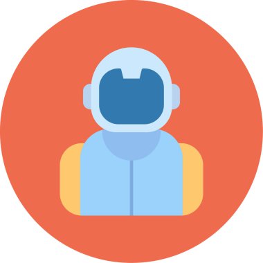 Astronot Simgesi, Web Kullanımı için Vektör İllüstrasyonu