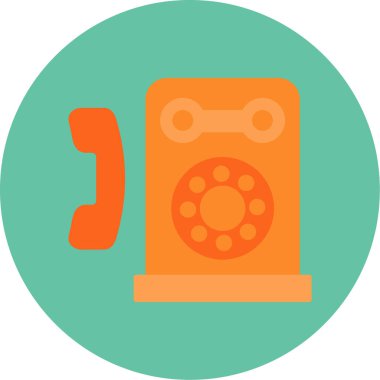 Web Kullanımı için Magneto Duvarı Telefon Simgesi, Vektör İllüstrasyonu