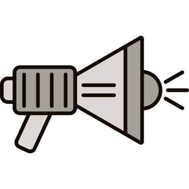 Web Kullanımı için Megafon Simgesi, Vektör İllüstrasyonu