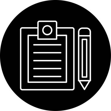 Web Kullanımı için Kontrol Listesi Simgesi, Vektör İllüstrasyonu