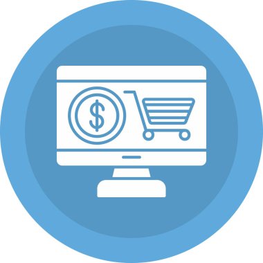 Web Kullanımı için Etrade Simgesi, Vektör İllüstrasyonu