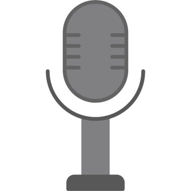 Web Kullanımı için Mikrofon Simgesi, Vektör İllüstrasyonu