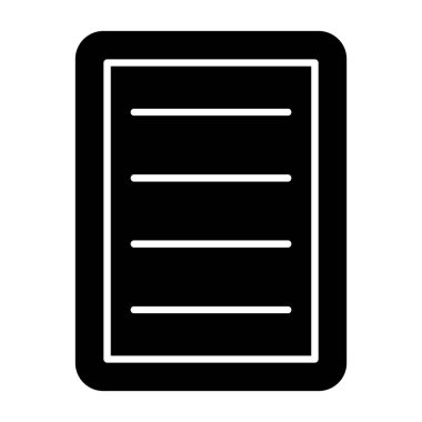 Web Kullanımı için Not Simgesi, Vektör İllüstrasyonu