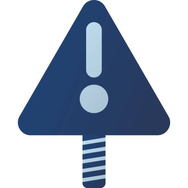 Web kullanımı için Uyarı İşareti Simgesi, Vektör İllüstrasyonu