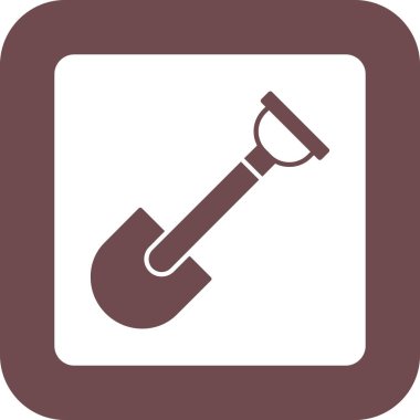 Kürek Simgesi, Web Kullanımı için Vektör İllüstrasyonu