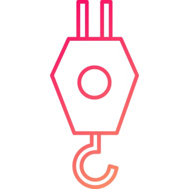 Crane Simgesi, Web Kullanımı için Vektör İllüstrasyonu