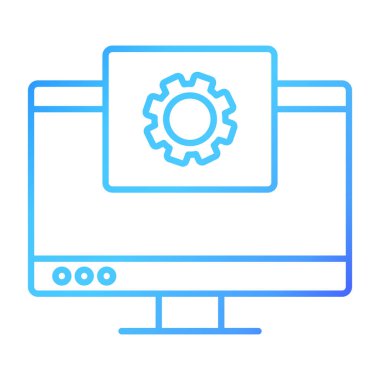 Web Geliştirme Simgesi, Web Kullanımı için Vektör İllüstrasyonu