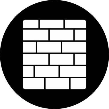 Web Kullanımı için Duvar Simgesi, Vektör İllüstrasyonu