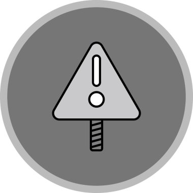 Web kullanımı için Uyarı İşareti Simgesi, Vektör İllüstrasyonu