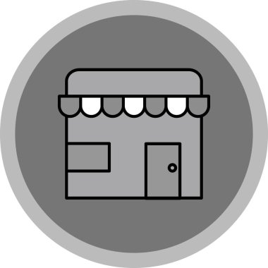 Web Kullanımı için Dükkan Simgesi, Vektör İllüstrasyonu