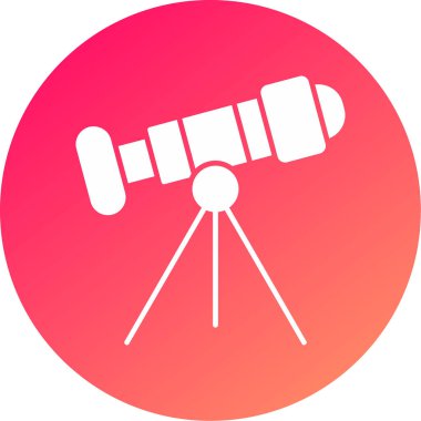 Web Kullanımı için Teleskop Simgesi, Vektör İllüstrasyonu