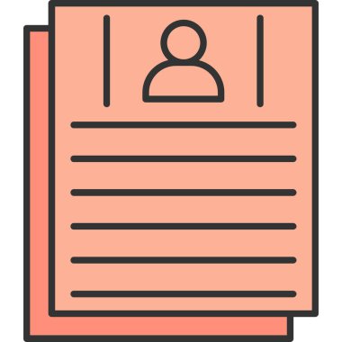 Web Kullanımı için CV Simgesi, Vektör İllüstrasyonu