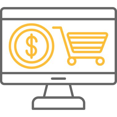 Web Kullanımı için Etrade Simgesi, Vektör İllüstrasyonu