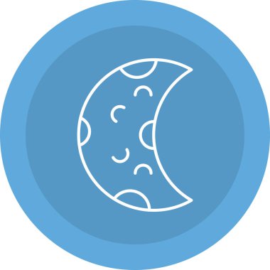 Yarım Ay Simgesi, Web Kullanımı için Vektör İllüstrasyonu