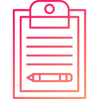 Web Kullanımı için Not Defteri Simgesi, Vektör İllüstrasyonu