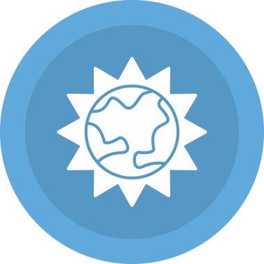 Web Kullanımı için Güneş Simgesi, Vektör İllüstrasyonu