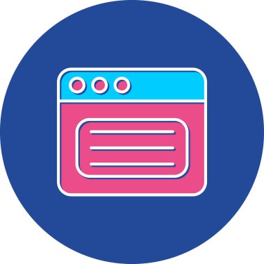 Web Tarayıcı Simgesi, Web Kullanımı için Vektör İllüstrasyonu