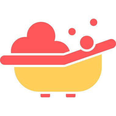 Bebek Küveti Simgesi, Web Kullanımı için Vektör İllüstrasyonu