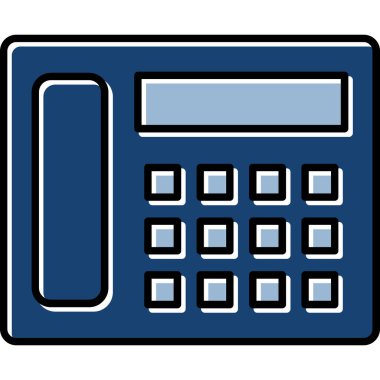 Web Kullanımı için Telefon Simgesi, Vektör İllüstrasyonu