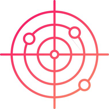 Web Kullanımı için Radar Simgesi, Vektör İllüstrasyonu