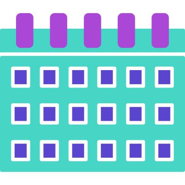 Web Kullanımı için Takvim Simgesi, Vektör İllüstrasyonu