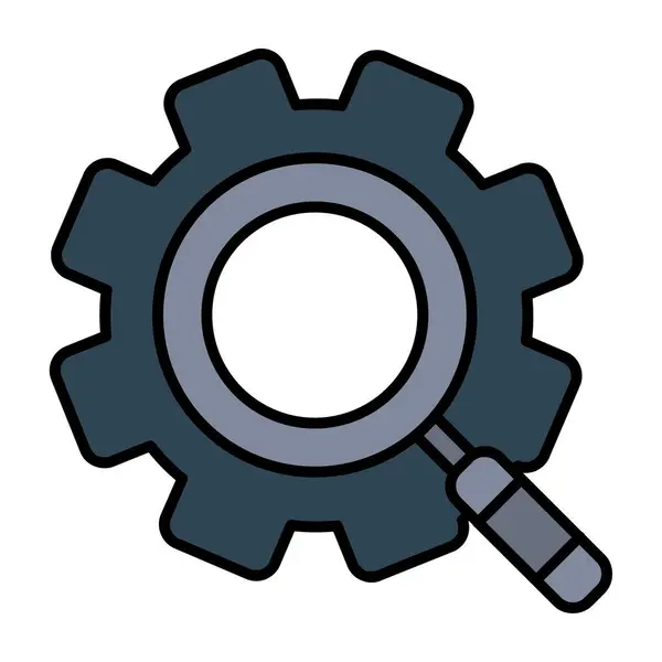 Web Kullanımı için Ayarlar Simgesi, Vektör İllüstrasyonu