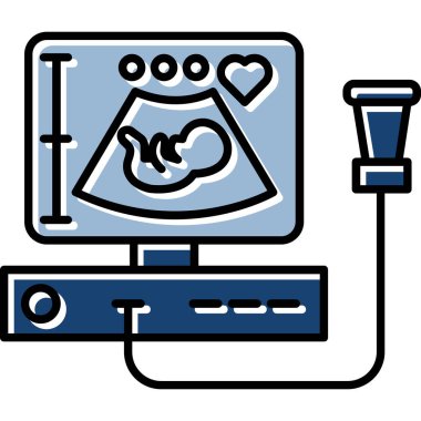 Web kullanımı için Ultrason Simgesi, Vektör İllüstrasyonu