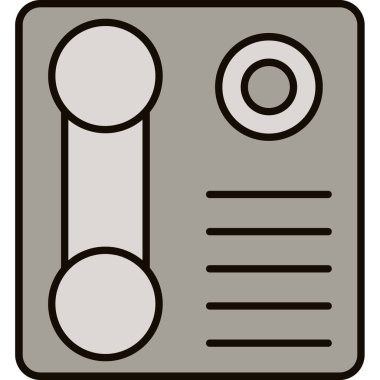 Web Kullanımı için Wall Phone Simgesi, Vektör İllüstrasyonu