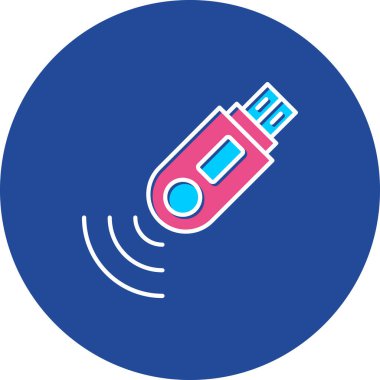 Web Kullanımı için USB Simgesi, Vektör İllüstrasyonu