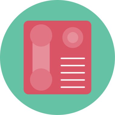 Web Kullanımı için Wall Phone Simgesi, Vektör İllüstrasyonu