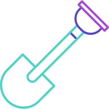 Kürek Simgesi, Web Kullanımı için Vektör İllüstrasyonu