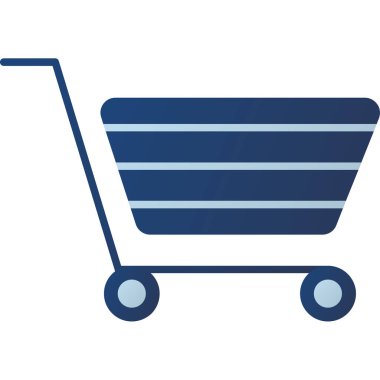 Alışveriş Arabası Simgesi, Web Kullanımı için Vektör İllüstrasyonu