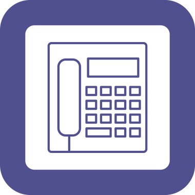 Web Kullanımı için Telefon kulübesi Simgesi, Vektör İllüstrasyonu