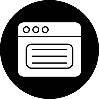 Web Tarayıcı Simgesi, Web Kullanımı için Vektör İllüstrasyonu