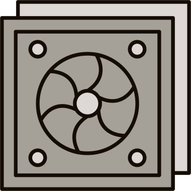 Web Kullanımı için Fan Simgesi, Vektör İllüstrasyonu