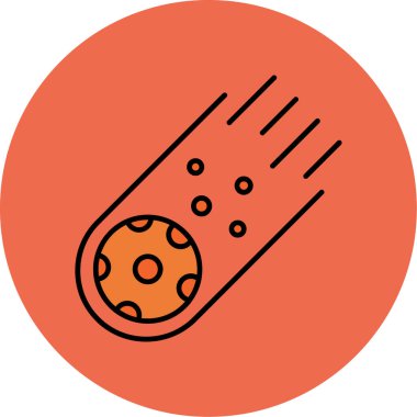 Web Kullanımı için Kuyrukluyıldız Simgesi, Vektör İllüstrasyonu