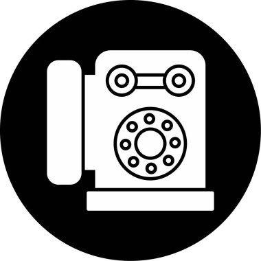 Web kullanımı için Telefon Çevirme Simgesi, Vektör İllüstrasyonu