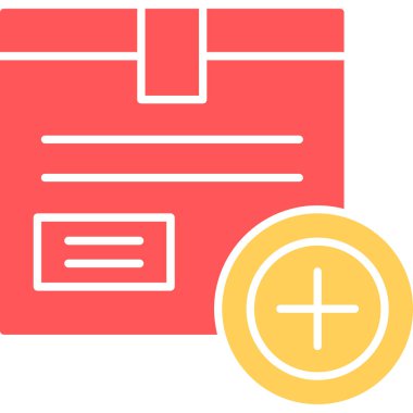 Web Kullanımı için Kutu Simgesi, Vektör İllüstrasyonu