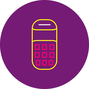 Web kullanımı için Cep Telefonu Simgesi, Vektör İllüstrasyonu