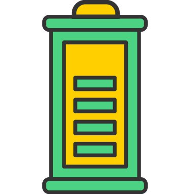 Web kullanımı için Pil Simgesi, Vektör İllüstrasyonu