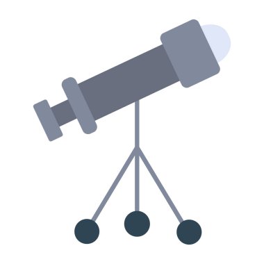 Web Kullanımı için Teleskop Simgesi, Vektör İllüstrasyonu