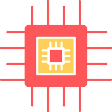 Çip Simgesi, Web Kullanımı için Vektör İllüstrasyonu