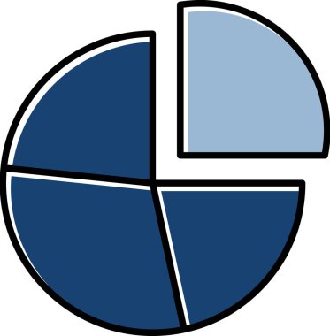 Web Kullanımı için Pasta Çizelgesi Simgesi, Vektör İllüstrasyonu