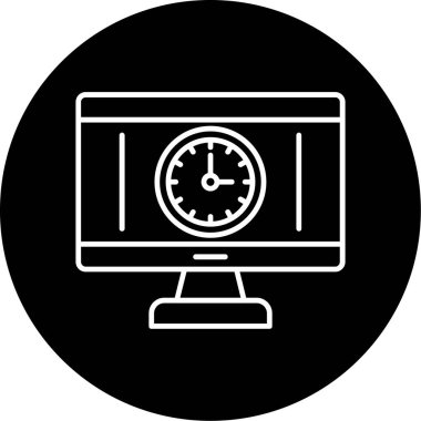 Web Kullanımı için zaman Simgesi, Vektör İllüstrasyonu