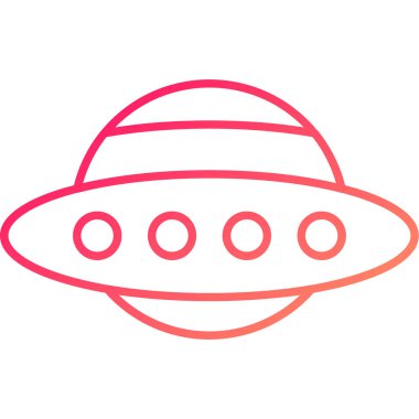 Web Kullanımı için Ufo Simgesi, Vektör İllüstrasyonu