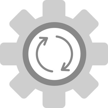 Cogwheel Simgesi, Web Kullanımı için Vektör İllüstrasyonu