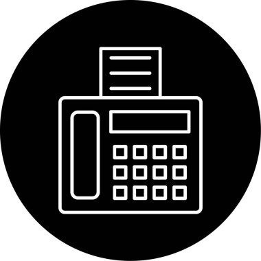 Web kullanımı için faks Simgesi, Vektör İllüstrasyonu