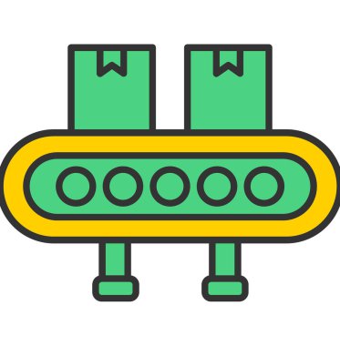 Web Kullanımı için Taşıyıcı Kayışı Simgesi, Vektör İllüstrasyonu