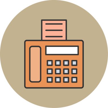 Web kullanımı için faks Simgesi, Vektör İllüstrasyonu